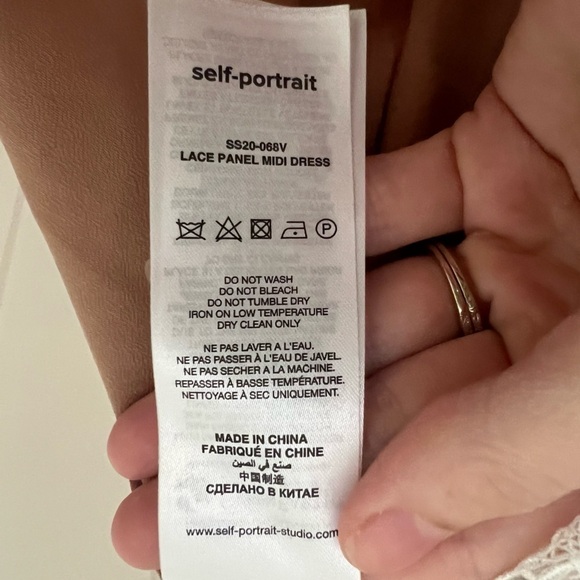 NWT Self-Portrait Lace Panel Midi Dress - Picture 13 of 16